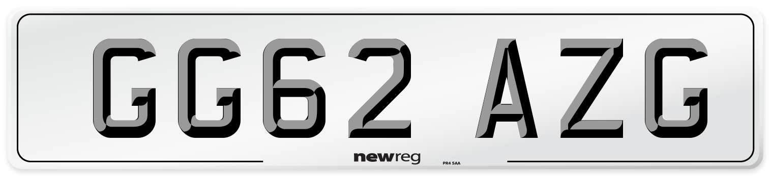 GG62 AZG Number Plate from New Reg